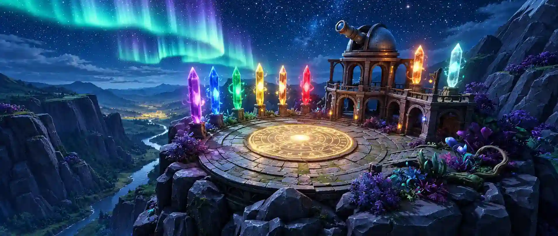 Rəngarəng kristallarla arena