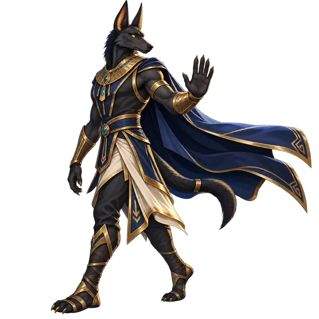 Qo‘lini ko‘targan Anubis qahramoni